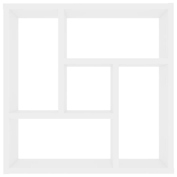 vidaXL Półka ścienna, biała, 45,1x16x45,1 cm, materiał drewnopochodny