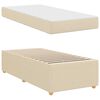 vidaXL Ramka ł&oacute;żka z materacem Kremowy 90 x 200 cm tkanina