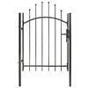 vidaXL Furtka ogrodzeniowa, stalowa, 1 x 1,5 m, czarna