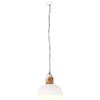 vidaXL Industrialna lampa wisząca, biała, okrągła, 42 cm, E27, mango