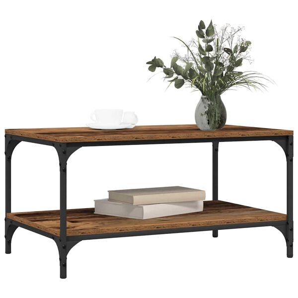 vidaXL Stolik kawowy Stare drewno 80 x 50 x 40 cm