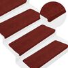 vidaXL Maty na schody samoprzylepne 30 szt. Czerwone 65x22,5x3,5 cm