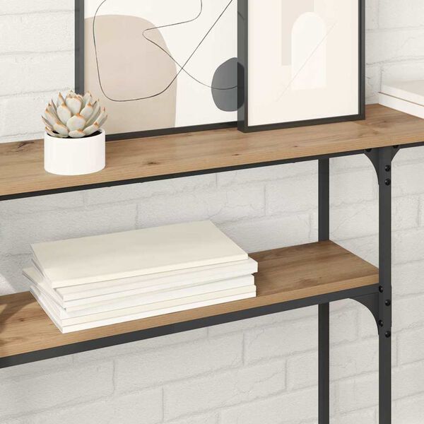 vidaXL StolikKonsolowy Dąb rzemieślniczy 145 x 22,5 x 75 cm