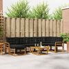 vidaXL Zestaw sof na zewnątrz z poduszką 8 pcs Naturalny i czarny