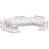 vidaXL Zestawy sof 8 pcs Naturalny i Kremowy Lite Drewno Akacji