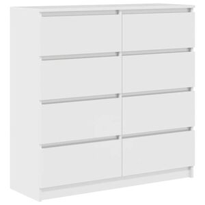 vidaXL Komoda Biała 100x35x99 cm Drewno klejone