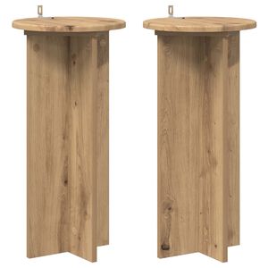 vidaXL Stojak na rośliny 2 szt. Dąb artisan 29,5 x 29,5 x 60 cm