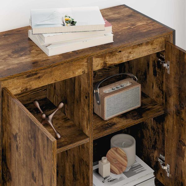 vidaXL Szafka boczna Dąb dymny 79 x 36 x 75 cm Materiał drewnopochodny