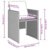 vidaXL Zestaw do jadalni w ogrodzie 5 pcs Jasnoszary polirattan