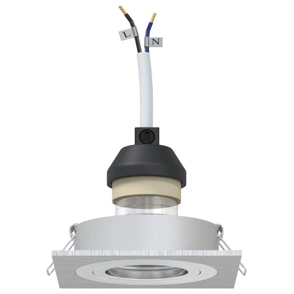 vidaXL Spotlighty Z reflektorami 12 pcs Srebrny 9 x 9 x cm Aluminium