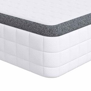 vidaXL Materac Średnio miękki 80 x 200 cm Biały i szary