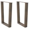 vidaXL Nogi do stołu jadalnego w kształcie litery V 2 szt. Naturalna stal 70x(72-73,3) cm Stal