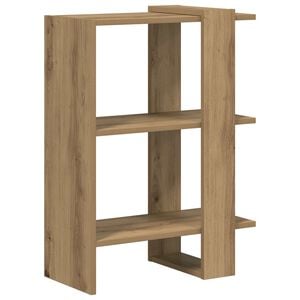 vidaXL P&oacute;łka na książki 2 poziom&oacute;w 52 x 25 x 71,5 cm Dąb rzemieślniczy