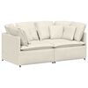 vidaXL Sofa modułowa z poduszkami aksamitna kremowa