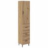 vidaXL Highboard Dąb rzemieślniczy 34,5 x 34 x 180 cm