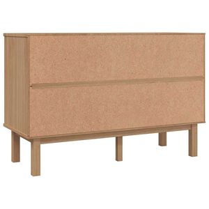 vidaXL Szafka z szufladami OTTA, brązowo-szara 111x43x73,5 cm, sosna
