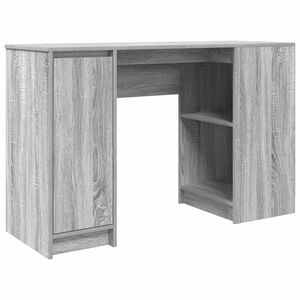 vidaXL Biurko Sonoma Szare 120x42x76 cm Drewno klejone