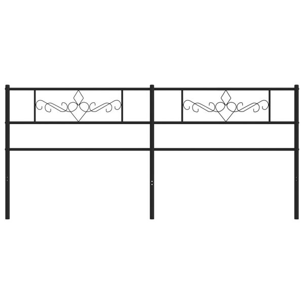 vidaXL Metalowe wymienne wezgłowie, czarne, 180 cm