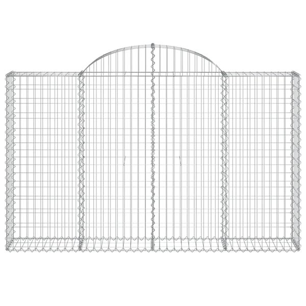 vidaXL Kosze gabionowe, 5 szt, 200x30x120/140 cm, galwanizowane żelazo