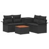 vidaXL Zestaw Sof 6 pcs 4-Liczba miejsc Czarny