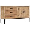vidaXL Szafka, 140x35x75 cm, lite drewno mango
