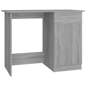 vidaXL Biurko, szary dąb sonoma, 100x50x76 cm, materiał drewnopochodny