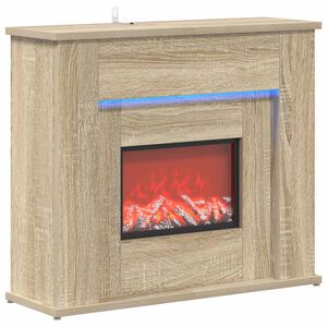 vidaXL Kominek z taśmą LED Sonoma 63 x 20 x 54,5 cm