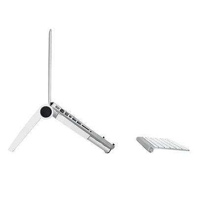ErgoLine Stojak na tablet/laptop Cricket, 20x5x2,4 cm, biało-srebrny