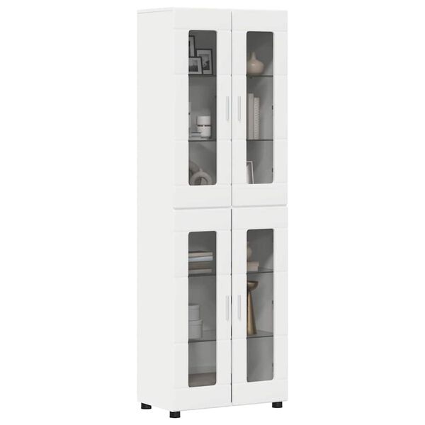 vidaXL Highboard FLORIN Biały 60 x 35 x 182 cm Materiał drewnopochodny