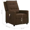 vidaXL Fotel masujący, ciemnobrązowy, obity tkaniną