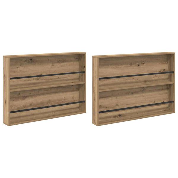 vidaXL Regał na gazety 2 pcs Dąb rzemieślniczy 100 x 12 x 70 cm