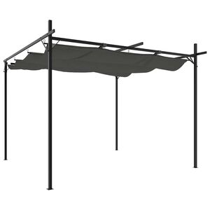 vidaXL Pergola ze zwijanym dachem, antracytowa, 295x292x230 cm