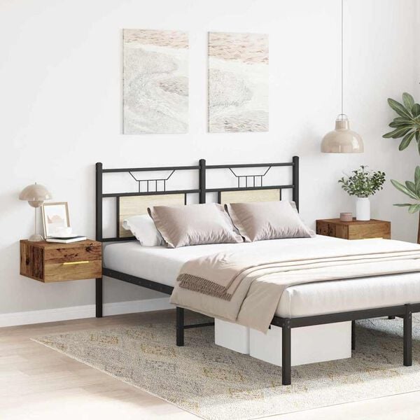 vidaXL Szafka Nocna 2 pcs Stare drewno 35 x 35 x 20 cm