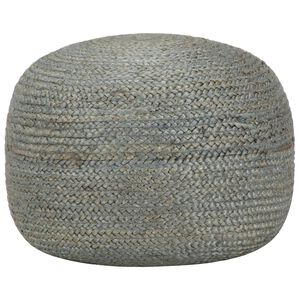 vidaXL Ręcznie robiony puf, zieleń oliwkowa, 45 x 30 cm, juta