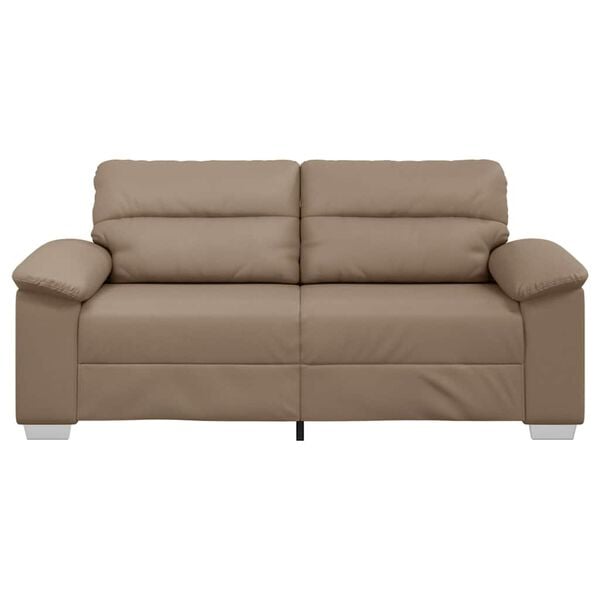 vidaXL 2-osobowa sofa Cappuccino 180x81x84 cm ze sk&oacute;ry ekologicznej