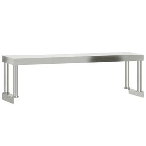vidaXL P&oacute;łka na st&oacute;ł roboczy, 110x30x35 cm, stal nierdzewna