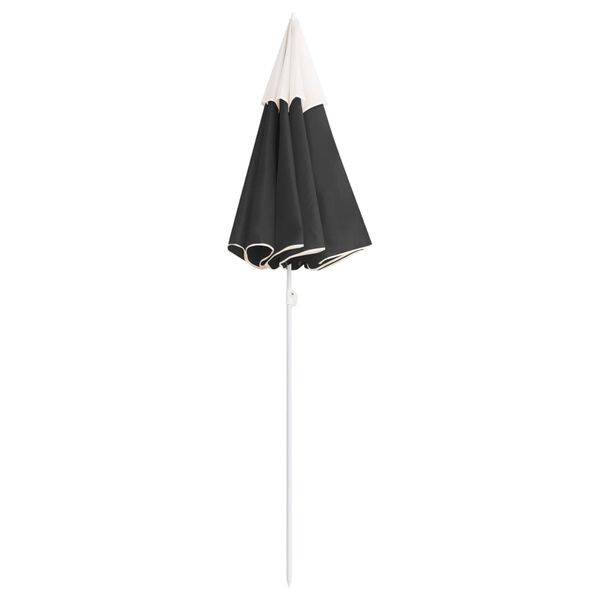 vidaXL Parasol ogrodowy na stalowym słupku, antracytowy, 180 cm