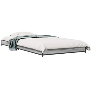 vidaXL Ramka ł&oacute;żka Szary Sonoma 80 x 200 cm Drewno inżynieryjne