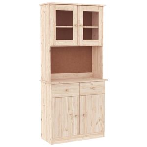 vidaXL Kredens ALTA, 77x35x165 cm, lite drewno sosnowe