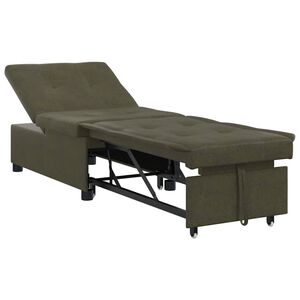 vidaXL Sofa Bed Zielony wojskowy 194 x 67 x 82 cm Tkanina Huahua