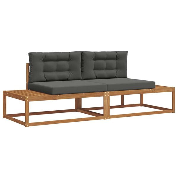 vidaXL Zestaw sof na zewnątrz 2 Sztuka Naturalny i Antracytowy