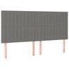 vidaXL Zagł&oacute;wek ciemnoszary 160x5x118/128 cm materiał