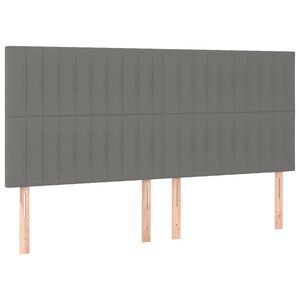 vidaXL Zagł&oacute;wek ciemnoszary 160x5x118/128 cm materiał