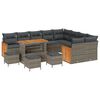 vidaXL Zestaw Sof na Ogród z poduszką 13 pcs Szary 110 x 55 x 71 cm