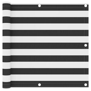 vidaXL Parawan balkonowy, antracytowo-biały, 90x500 cm, tkanina Oxford