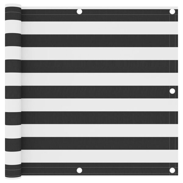 vidaXL Parawan balkonowy, antracytowo-biały, 90x500 cm, tkanina Oxford