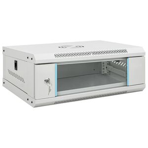 vidaXL Ścienna szafka serwerowa 4U, 19", IP20, 53x40x21 cm