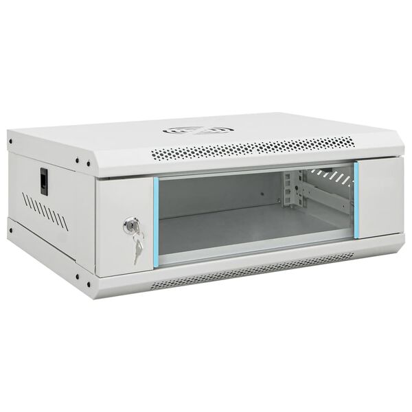 vidaXL Ścienna szafka serwerowa 4U, 19", IP20, 53x40x21 cm