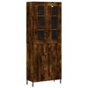 vidaXL Witrynka przydymiony dąb 69,5x34x180 cm materiał drewnopochodny