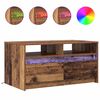 vidaXL Stolik kawowy Ze LED Lights Stare drewno 90 x 50 x 45 cm